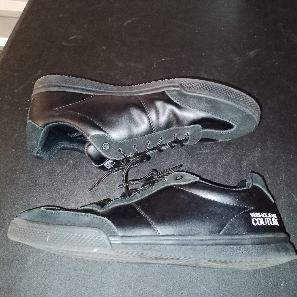 Versace Jeans Men's Logo Sneakers - Black - Low-top Sneakers - 44 (size 10 mens)